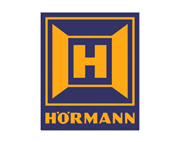 Hörmann Firmenlogo in Blau und Gelb
